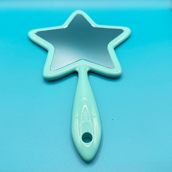 Jeffree Star Cosmetics Teal Breakfast At Tiffanys Star Hand Held Mirror NIB - Picture 3 of 9